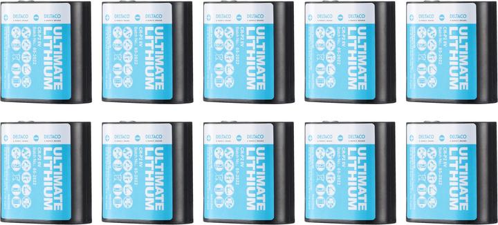 Actual product image Deltaco Ultimate Lithium battery, 6V, CR-P2, 10-pack (10 pcs.)