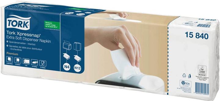 Image du produit Tork 500 Servietten Xpressnap® Extra Soft hochweiss 2-lagig 16,5 x10,65 cm (8 x)