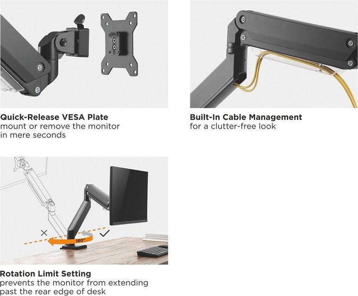 Produktbild Roline LCD-Arm. Tischbef,Gasfeder (Tisch)