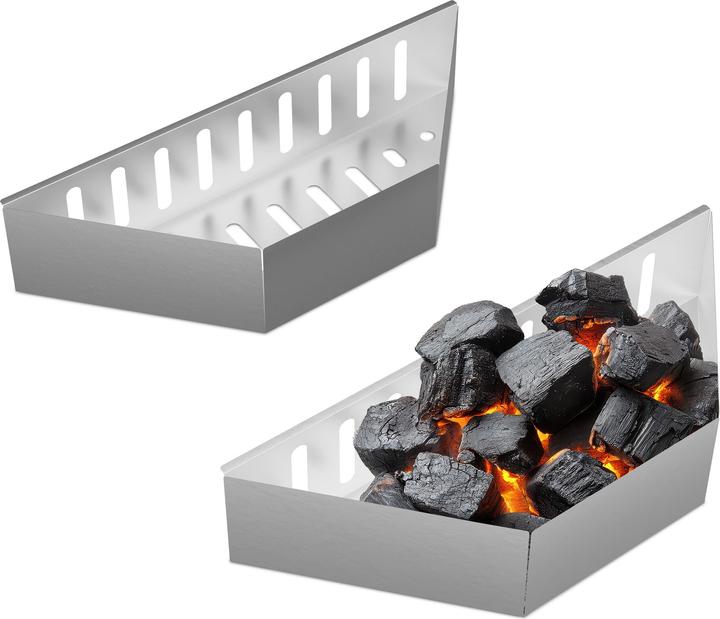 Produktbild Relaxdays Kohlekorb Kugelgrill 2er Set