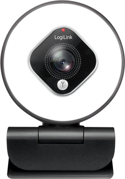 Produktbild LogiLink UA0384 Webcam LL1 Stream, USB 2.0, HD 1920x1080, 76 degree, black (2.10 Mpx)