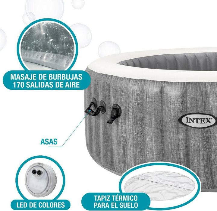 Produktbild Intex Pure SPA Bubble GreyWood XXL Deluxe (6 Pers.)