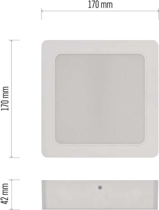 Produktbild Emos LED-Anbauleuchte RUBIC, quadratisch, weiss, 18W, neutralweiss (1800 lm)