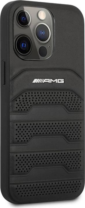 Image du produit Mercedes AMG AMHCP14LGSEBK iPhone 14 Pro 6,1" czarny/black hardcase Leather Debossed Lines (Apple iPhone 14 Pro)