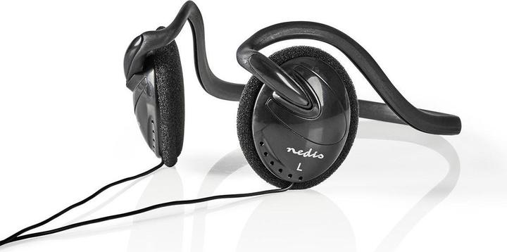 Immagine prodotto Nedis Cuffie on-ear con cavo da 3,5 mm Lunghezza cavo: 2,10 m Nero 2,10 m Nero, Taglia unica (Cablato)