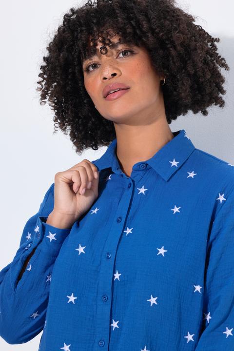 Produktbild Angel of Style Musselin-Bluse, oversized, Sternen-Stickerei (54)