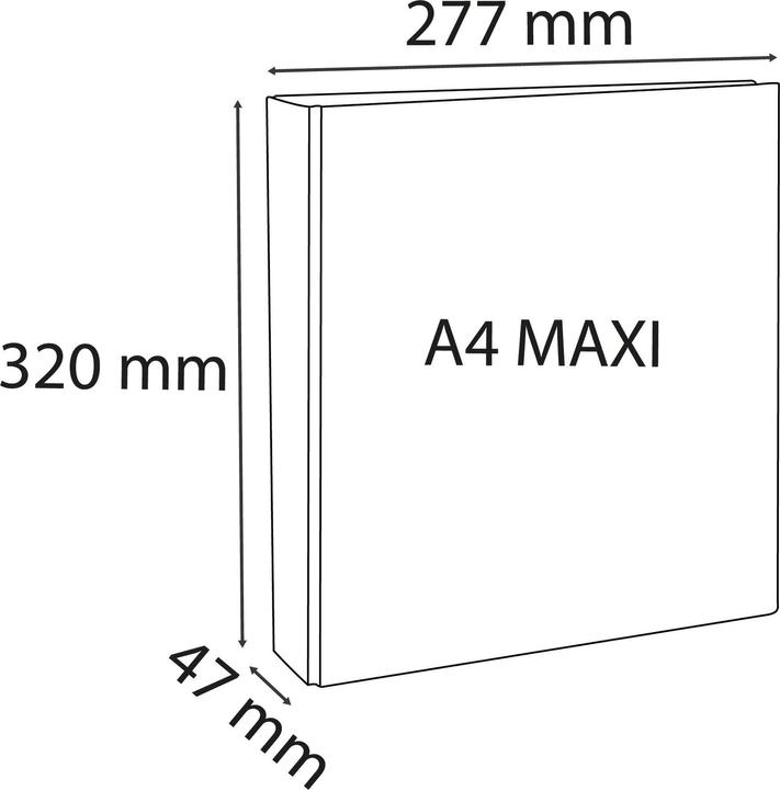 Produktbild Exacompta Ringbuch A4 PVC/PU 4-Ring 47mm Rücken 25mm (A4, 20 mm, 130 Stück)