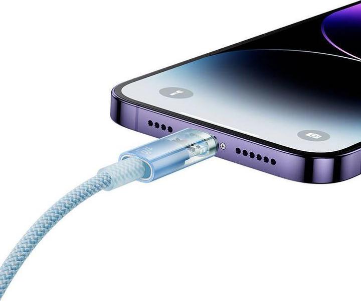 Actual product image Baseus Fast Charging cable USB-C to Lightning Explorer Series 2m, 20W (blue) (2 m)
