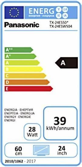 Energie-Label Panasonic Tx-24esw504 (24", LCD, Full HD, 2017)