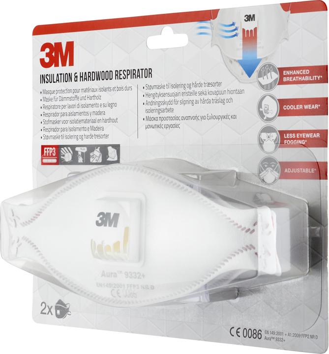Produktbild 3M Atemschutzmaske Aura 9332+C2 (FFP3, 2 x)
