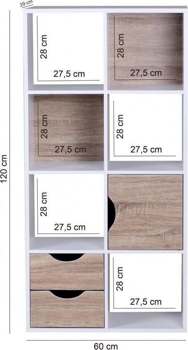 Actual product image Wohnling Sonoma (60 x 29 x 120 cm)