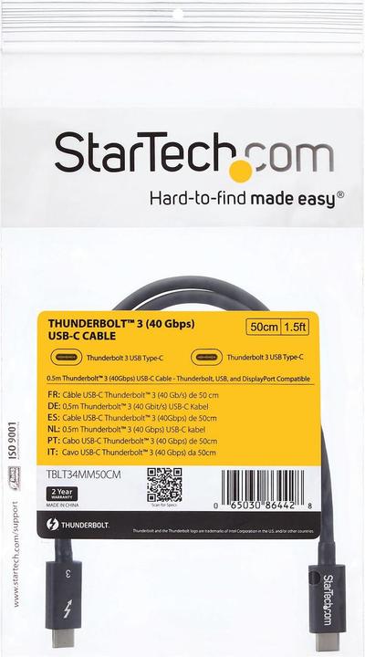 Actual product image StarTech Thunderbolt 3 (0.50 m, USB 3.0)