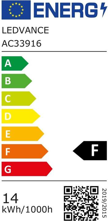 Energie-Label Ledvance Smart+ Wifi Classic (E27, 14 W, 1521 lm, 1 x, F)