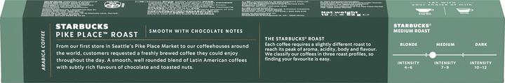 Actual product image Starbucks Pike Place Roast by Nespresso Medium Roasts (10 x Port.)
