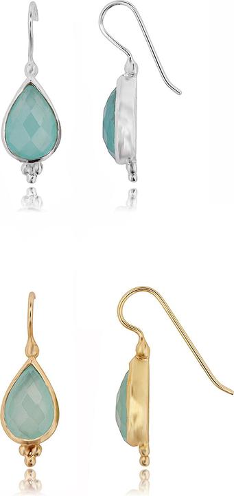 Leyda Ohrhänger Tropfen (vergoldet 750 / 18 K Gold, Silber 925, Stein)