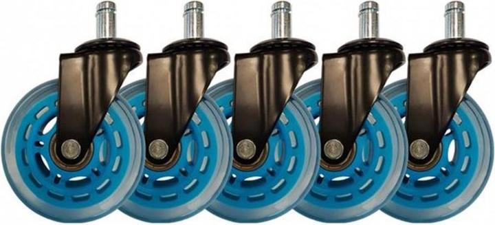 Produktbild LC-Power Gaming Stuhlrollen 5er Set Hellblau