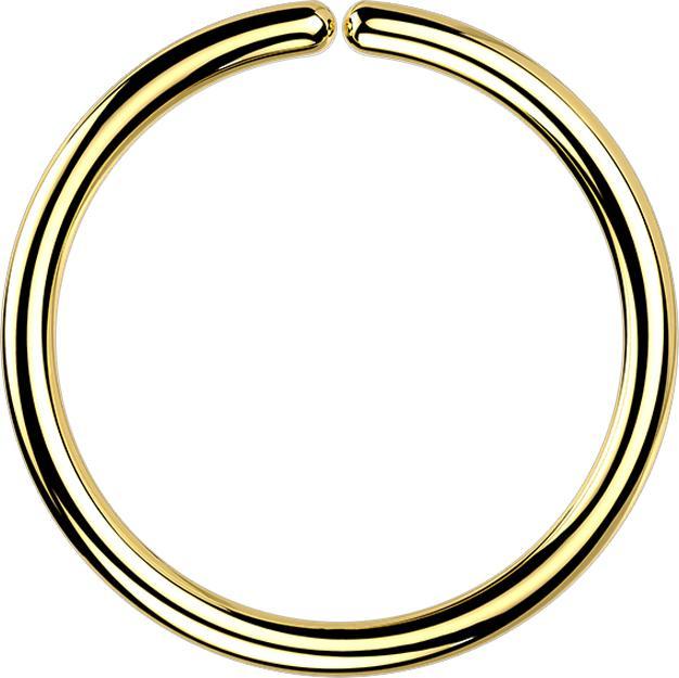 Star Piercing Micro Piercing Ring vergoldet (Chirurgenstahl 316L, ohne Messing)