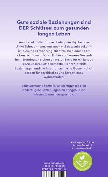 Actual product image Freunde machen gesund (German, Ulrike Scheuermann, 2021)