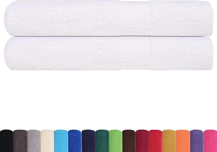Produktbild VidaXL Saunatücher 2 Stk. Weiss 80x200 cm 360 g/m² 100% Baumwolle Handtuch (80 x 200 cm)