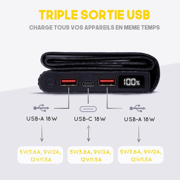 Produktbild Sunslice Tragbare Solar-Batterie 8W "Electron" (10000 mAh, 8 W, 20 Wh)