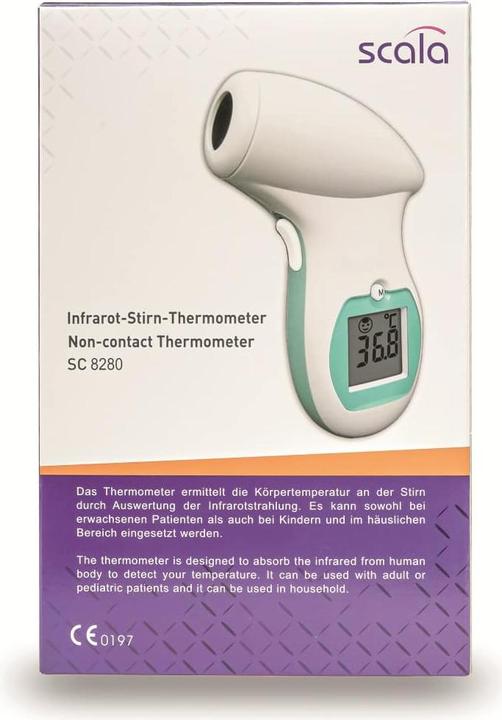 Actual product image Scala Infrared clinical thermometer forehead meter (Non-contact)