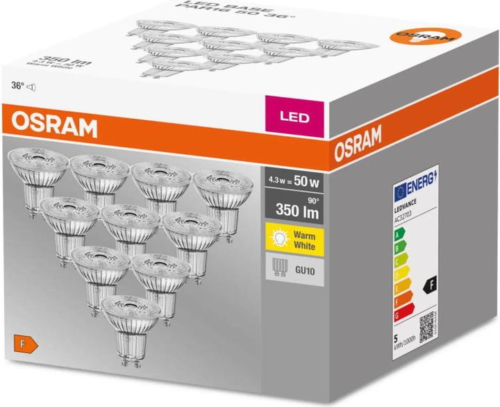 Actual product image Osram Led Base Par16 (GU10, 4.30 W, 350 lm, 10 x, F)