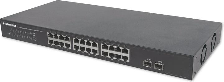 Image du produit Intellinet Commutateur Gigabit Ethernet 24 ports avec 2 ports SFP 24 ports RJ45 10/100/1000 Mbps + 2 ports SFP (24 Ports)