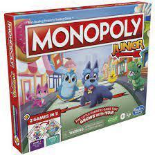 Produktbild Monopoly Junior, 2-seitiger Spielplan, 2 Spiele in einem, Spiel für jüngere Kinder, Kinders