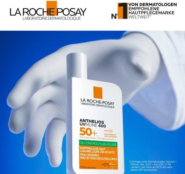 Image du produit La Roche Posay Anthelios UV Mune Oil Control Fluid (Crème solaire visage, SPF 50+, 50 ml, 49 g)
