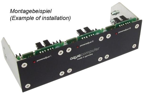 Actual product image Aqua Computer Mounting bracket for poweradjust 2 USB, aluminum black anodized