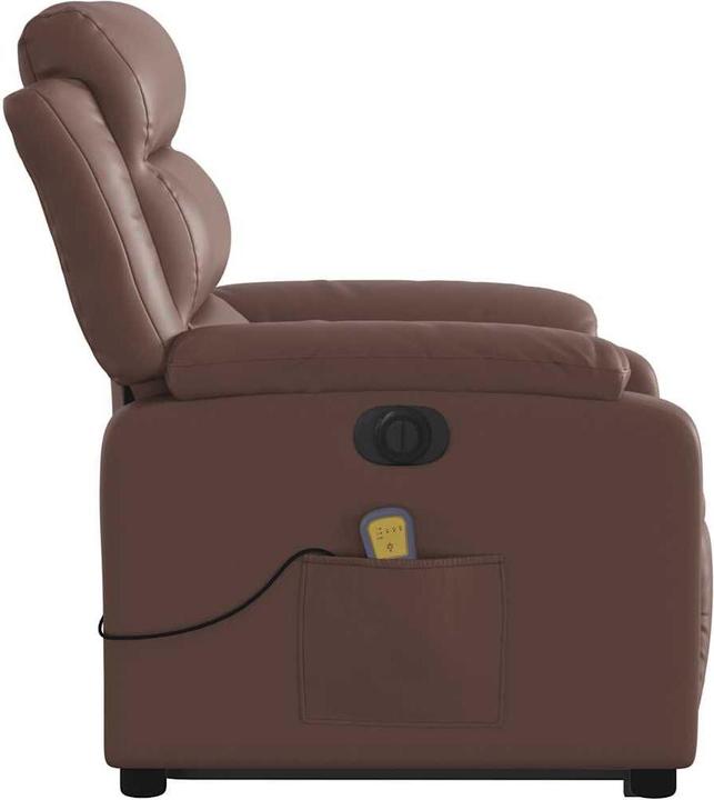 Actual product image VidaXL Massage armchair electric stand-up aid recliner armchair armchair brown imitation leather