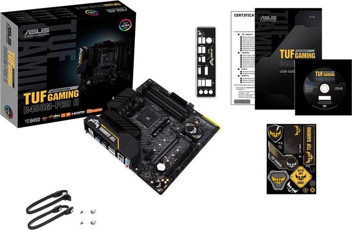 Actual product image ASUS TUF B450M-Pro II Gaming (AM4, AMD B450, mATX)