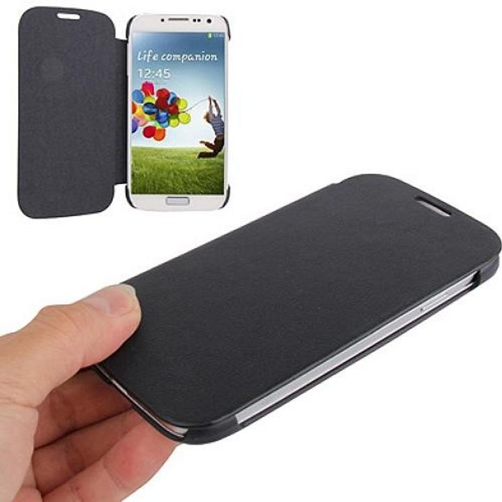 Produktbild König Design Handyhülle für Samsung Galaxy S4 Schutztasche Wallet Cover 360 Case Etui Schwarz (Samsung Galaxy S4 I9500)