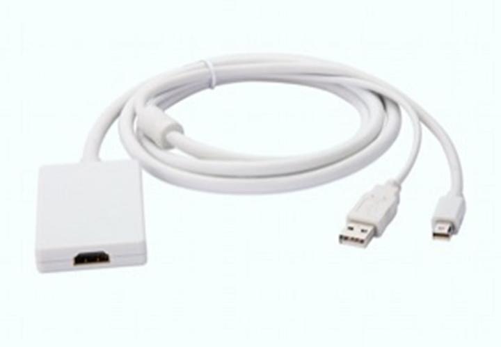 Dr. Bott Mini DisplayPort mit USB-Audio an (HDMI, 100 cm)