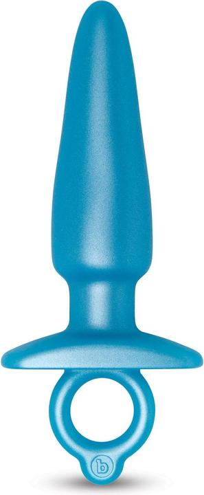 Produktbild Earthly Body b-Vibe Sleek Plug - Blue Butt Plug with Ring