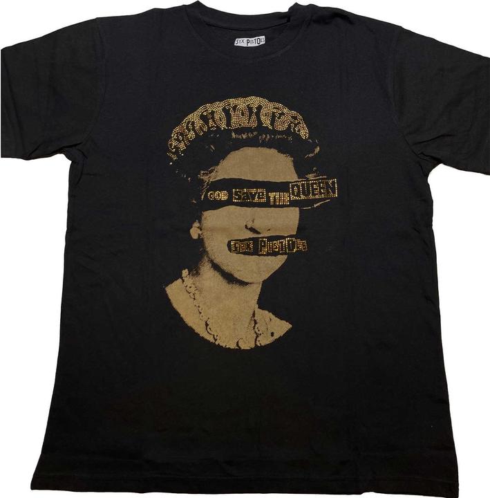 Sex Pistols Unisex Adult God Save The Queen Embellished T-Shirt
