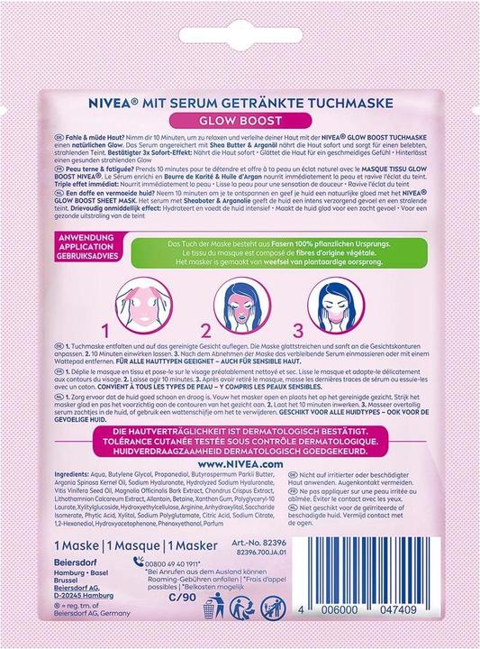 Actual product image NIVEA Glow Boost Cloth Mask Btl (204 ml)
