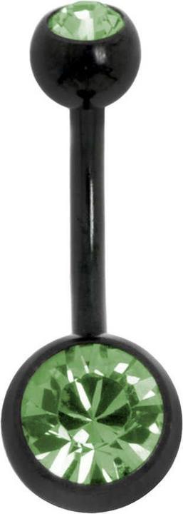 Produktbild Bijouteria Bauchpiercing (Kristall, PVD Beschichtung (schwarz), Titan)