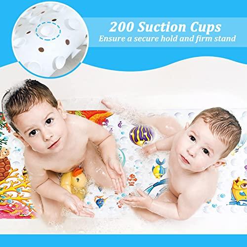 Produktbild Activity Board Antirutschmatte Badewanne rutschfest Badewannenmatte, Buntes Design mit 200 Saugnapf &