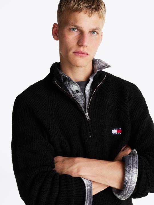 Immagine prodotto Tommy Hilfiger Tommy Jeans Regular Trui met 1/4 zip Heren - Zwart - Maat XL (XL)