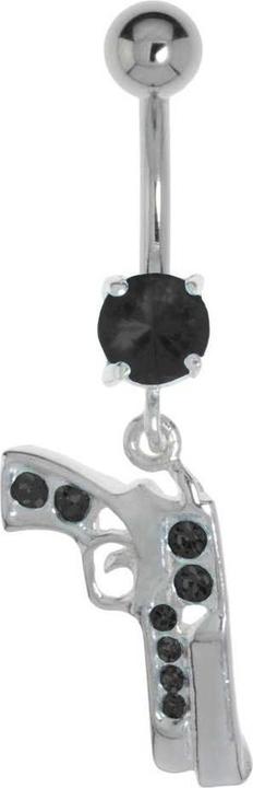 Bijouteria Bauchpiercing (Chirurgenstahl 316L, Kristall, Silber 925)