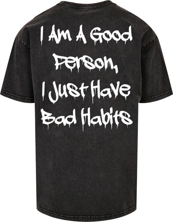 Image du produit Merchcode Bad Habits Acid Washed Heavy Oversized Tee - 112633 (3XL)