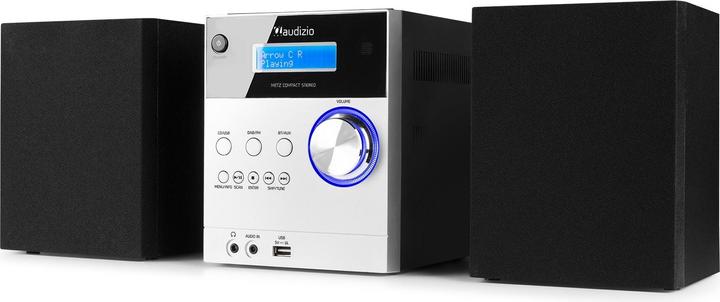 Image du produit Audizio Micro-chaîne Hi-Fi Metz Aluminium (Bluetooth, Lecteur de CD, 1x 30 W)