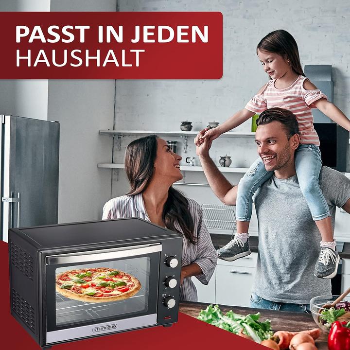 Produktbild Steinborg Minibackofen 60 Liter, Silber