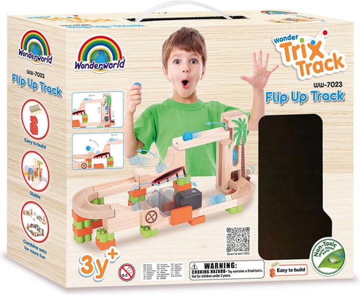 Actual product image Wonderworld Folding wooden marble run