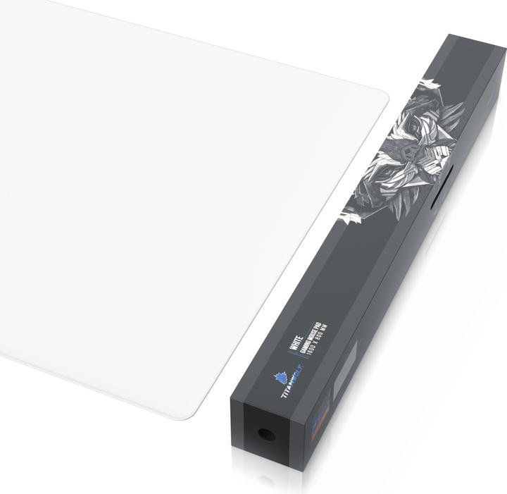 Actual product image Titanwolf Gaming mouse pad, XXXL speed gaming mouse mat, mouse pad extra large area of 1600 x 800mm, white (XXL)
