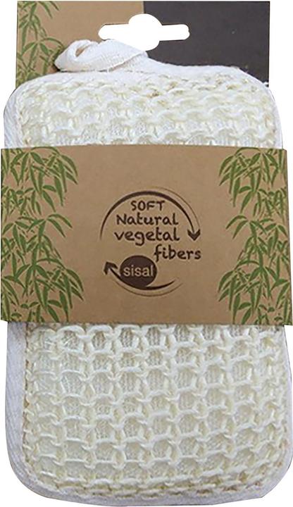 MSV Peelingschwamm aus Sisal 18.5 x 10.5 cm, Weiss