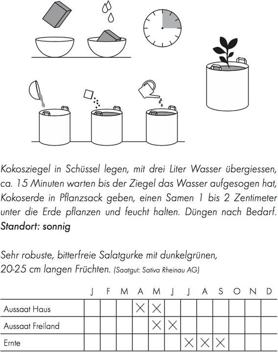 Produktbild Gorilla Gardening Gurken Pflanzsack (Gemüsesamen)