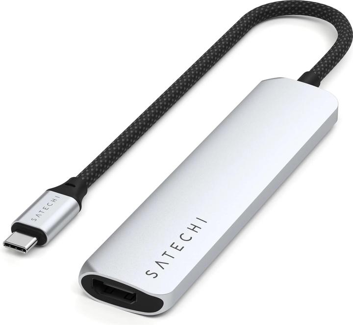Produktbild Satechi Slim 6 Multiport Hub Silver (USB-C, 6 Ports)