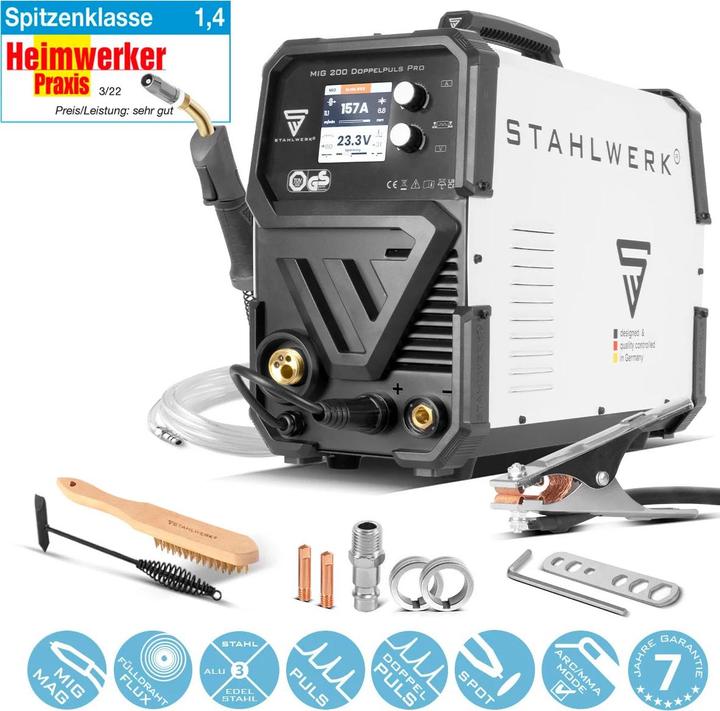 Actual product image Stahlwerk Welding machine MIG MAG 200 double pulse Pro fully synergic 200 ampere